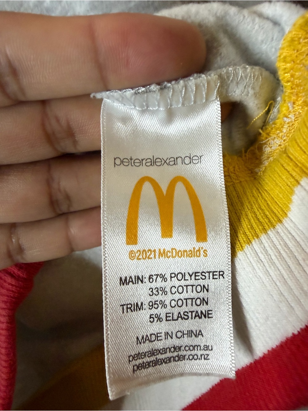 Peter Alexander x McDonald’s Macca’s Crewneck Sweatshirt Gray Small - Picture 6 of 7